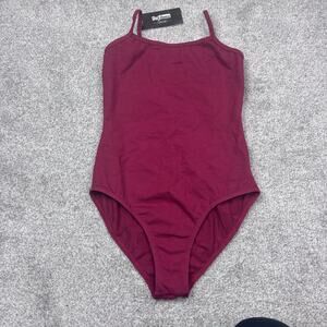 NWT! Burgundy Day Dance Camisole Dance Leotard Ballet size Large
